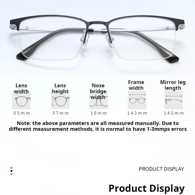 MOMOJA Kacamata Magnetik Titanium Murni Tren Mode Klip Pasar Malam Terpolarisasi Kacamata Resep Optik Pria Empat Dalam Satu