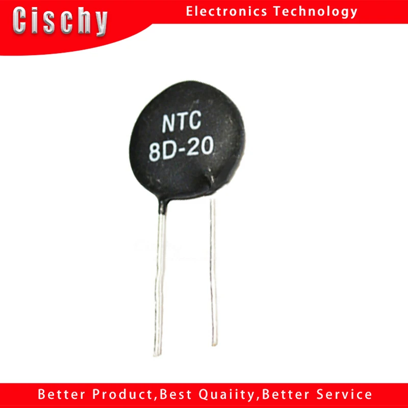 5pcs Thermistor Resistor NTC 8D-20 Thermal Resistor