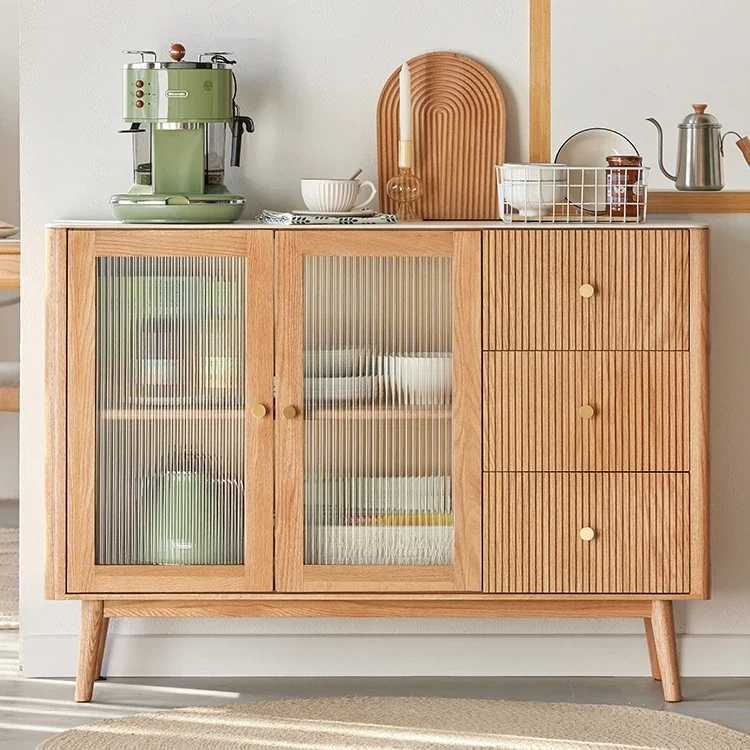 Dining room furniture, solid wood oak kitchen self-service cabinets, sideboards