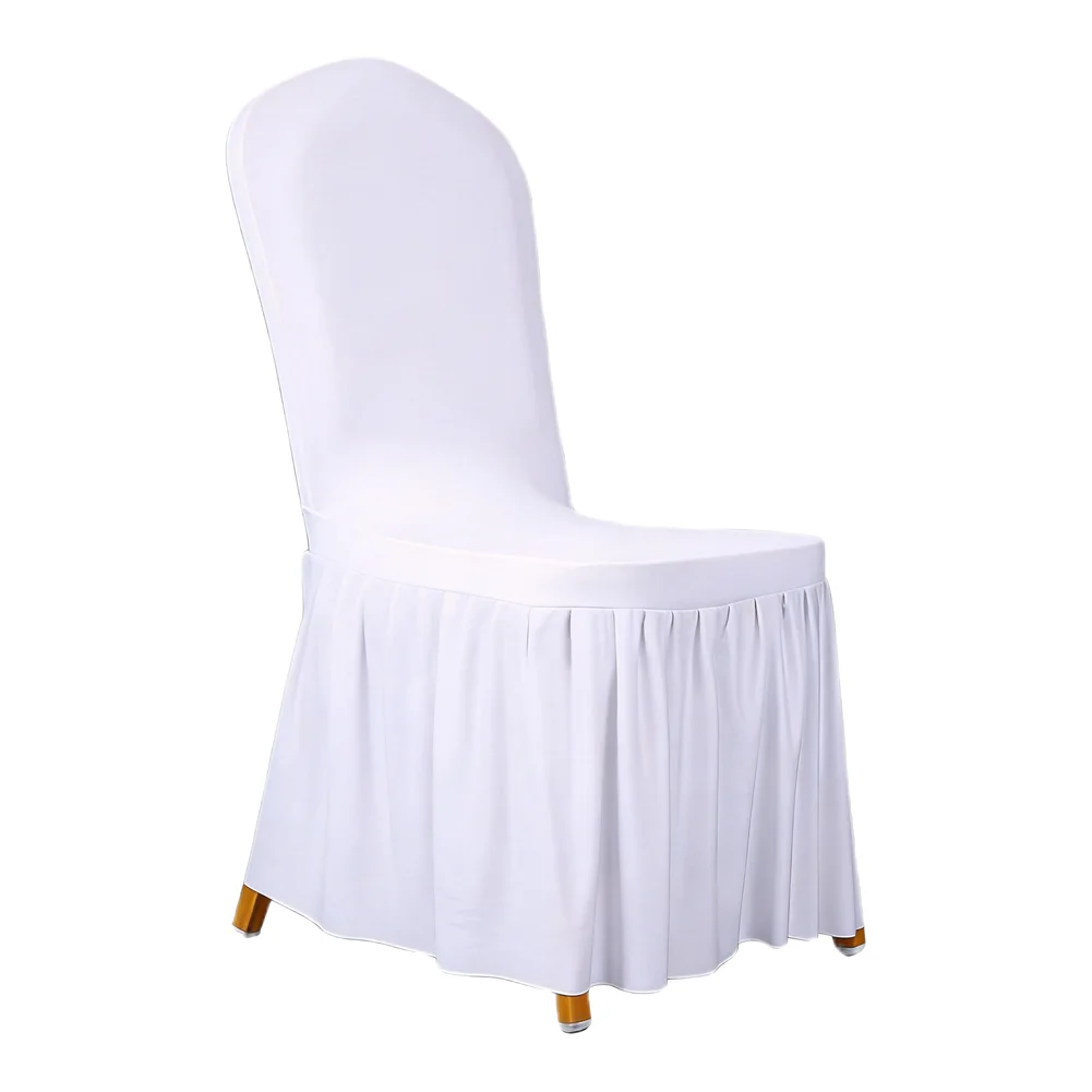 Hotel Style Banquet Chair Cover Oxford Skirt Chair Cover Furniture Protector Hotel Home Living Room Removable Chair Cover