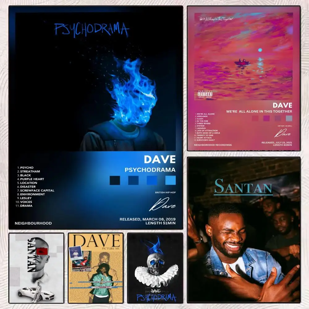 

Rapper Singer D-Dave Poster HD Art Mural Wallart Poster Waterproof Vintage Print Decor for Home Decoration DIY Durable