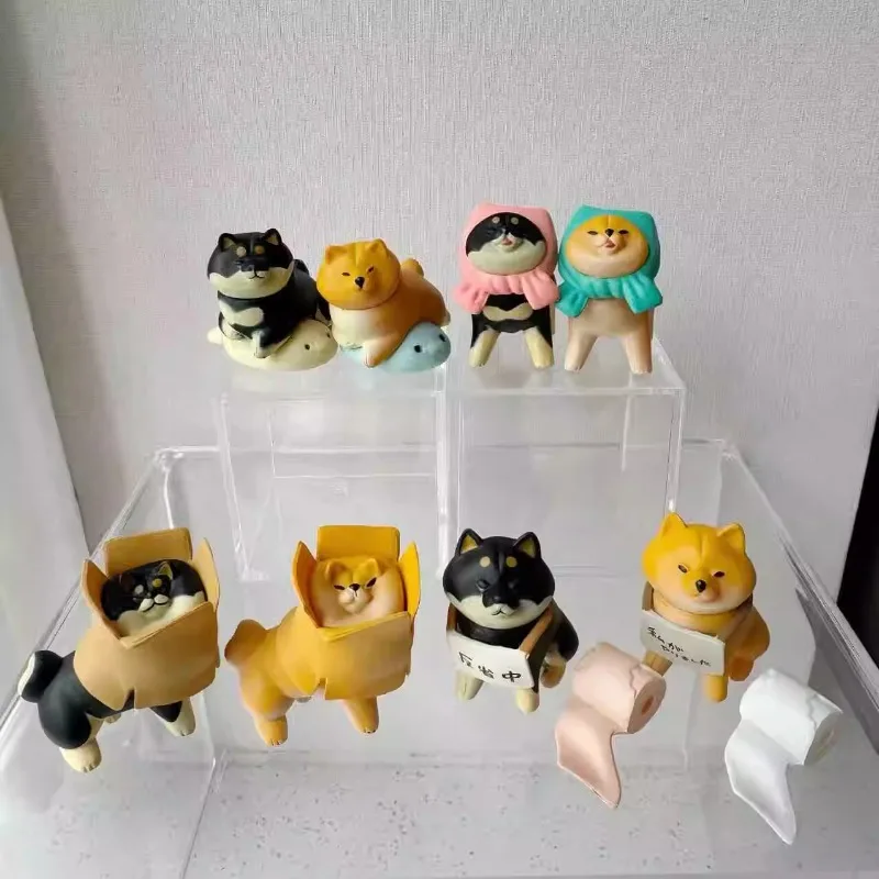 Mini Edition Cat Bell Akita Dog Home Shiba Inu Working Dog Uncle Ma Cute Boxed Handmade Desktop Ornament Toy Model