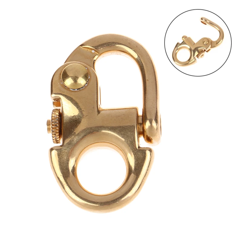 Solid Brass Buckle Clasp Buckle Keychain Ring Hook Screw Pin Joint Connecter Bag Strap Leather Craft Accessories Parts