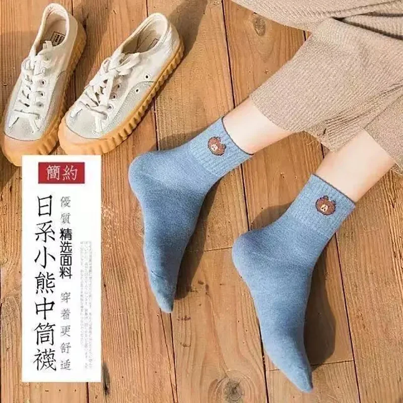 Bär socken frauen vier jahreszeiten in die rohr socken flut Koreanischen version von die college stil nette Japanische lange rohr frauen socken