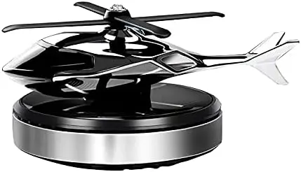 

Solar-Powered Helicopter Air Freshener – Silver Al Alloy Car & Home Aromatherapy Diffuser – Auto Rotating Decor