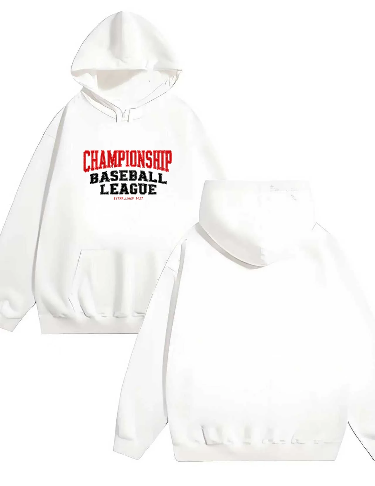 

2025 New Champion Baseball League толстовка с принтом для мужчин и женщин, повседневный свободный пуловер, топ 330 г, тяжелая толстовка с капюшоном