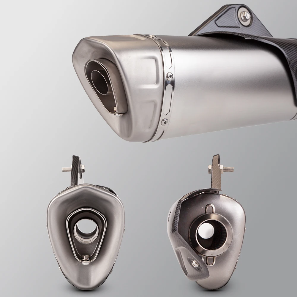 R1 Pipe Exhaust Universal 51mm 60mm Motorcycle Carbon Cover Muffler with DB Killer for Z900 450SR R3 MT07 CBR650R GSXR750 RS660 - Image 5