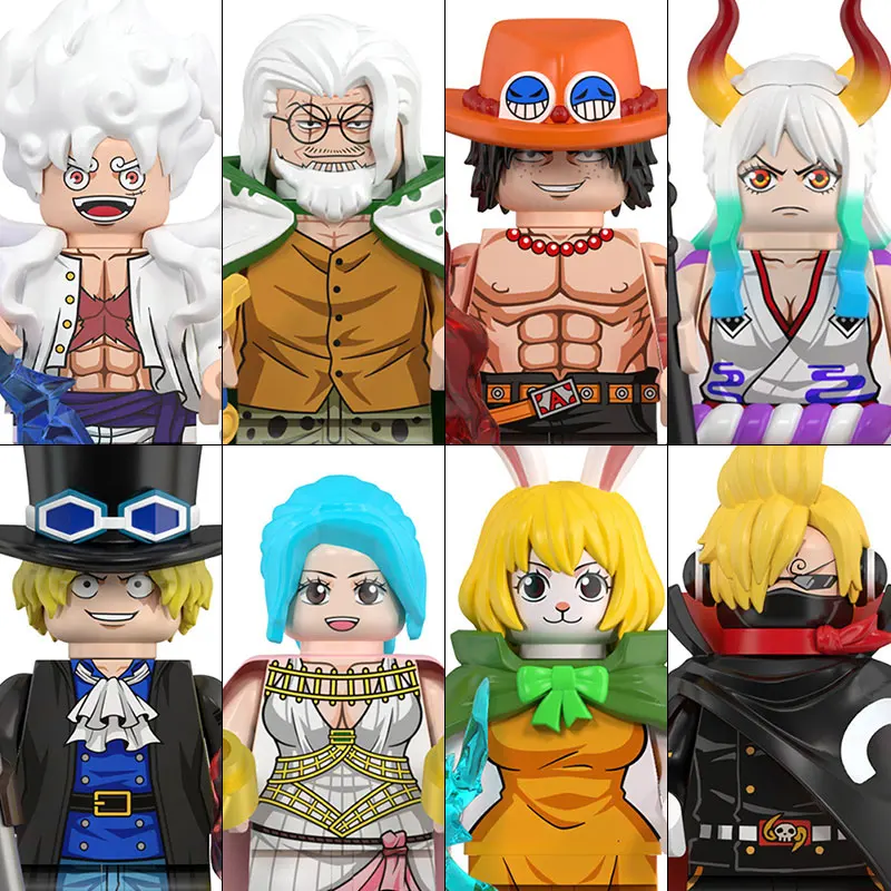 WM6196 ONE PIECE Luffy  Zoro Nami Sanji Chopper Building Blocks Mini Action Figure Accessories Halloween Christmas Gifts for Kid