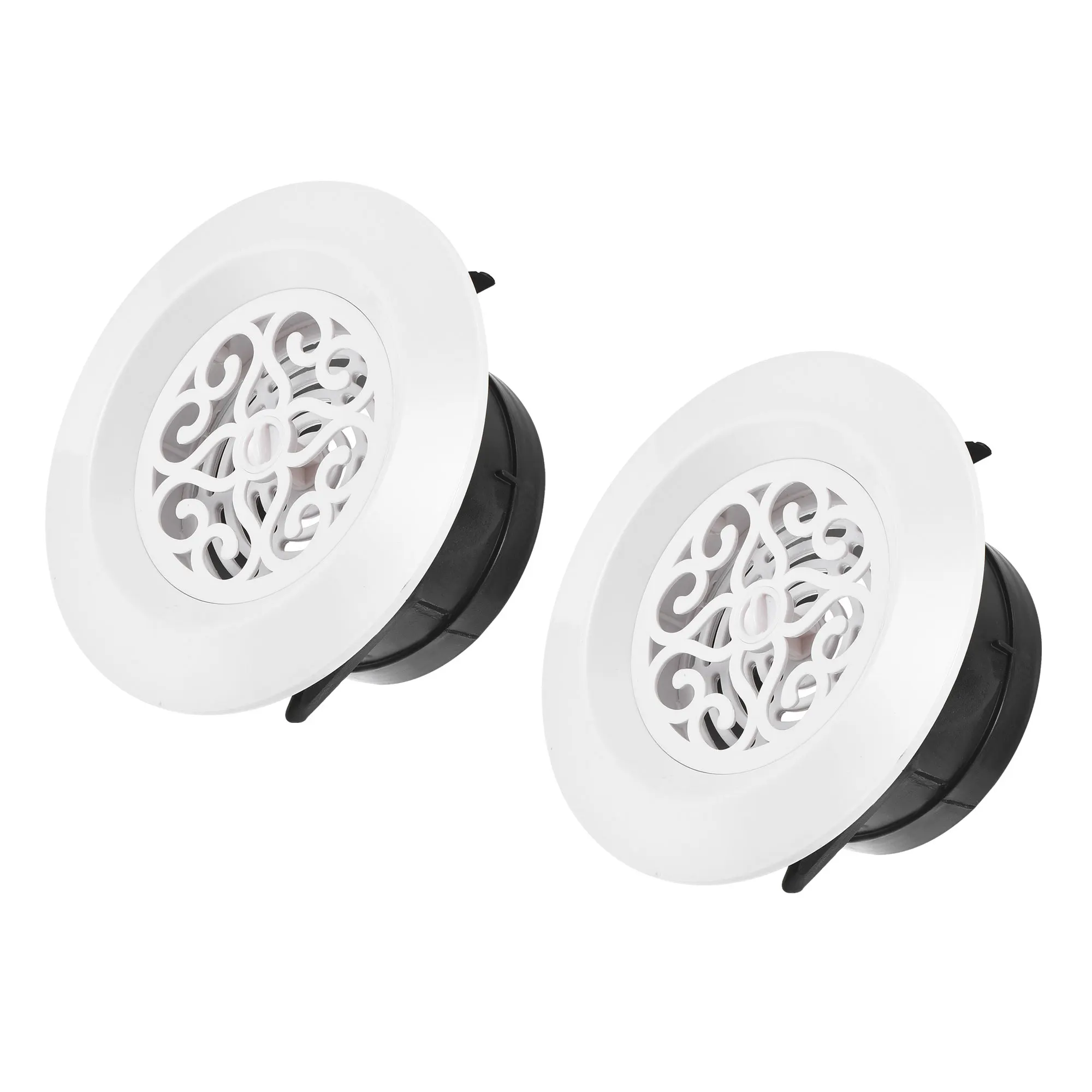 2Pcs Round Air Vent Louver griglia copertura uscita scarico regolabile Ducting griglie di ventilazione 4 pollici copertura di sfiato aria per la casa