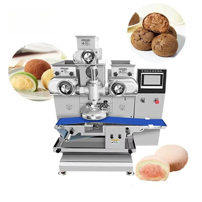 Automatic Stuffing Encrusting Machine Mochi Filled Bun Pastry Forming Making Equipment Customized