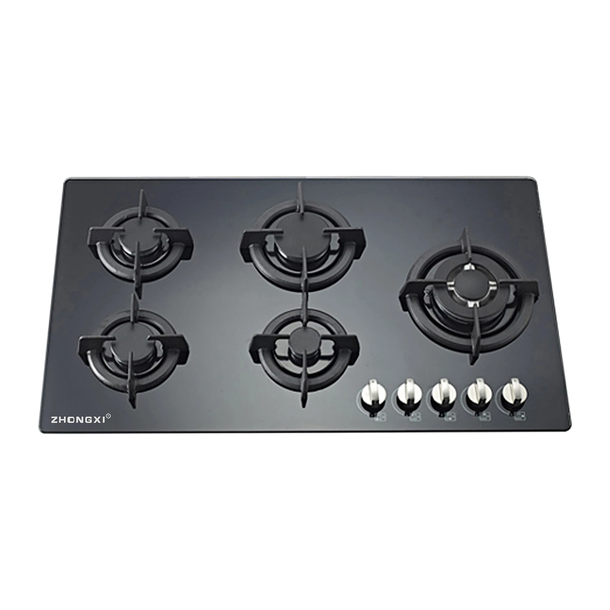 

Home Use 5 Burner LPG NG Built In Gas Cooktops Kitchen Cooking Appliance Tempered Glass Sabaf Burner Gas Stove Home Cooker