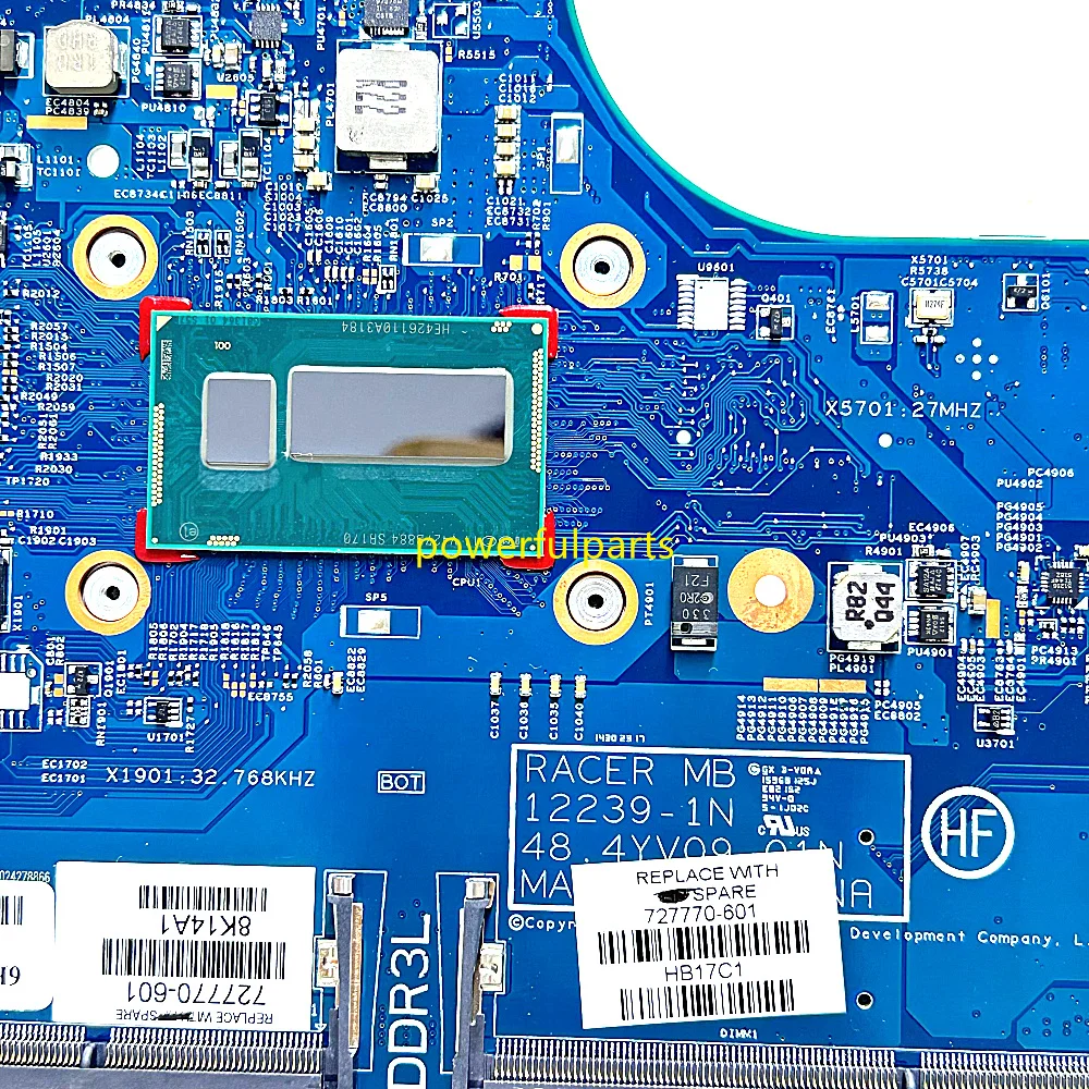 Placa base para HP Probook 430 G1, 12239-1N, 727770-001, 727770-601, 727770-501, I3-4005, funciona bien