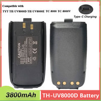 TYT TH UV-8000D Li-ion Battery Original 3800mAh 7.4V Type-C Charging For TYT UV8000D UV8000E Two Way Radio Rechargable Batteries