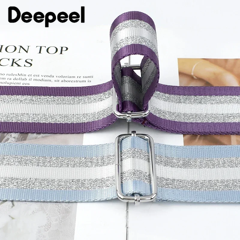 Deepeel-Correa para bolso de mujer de 5cm de ancho, correas para bolsos de hombro tipo bandolera, cinturón de nailon alargado ajustable, accesorio