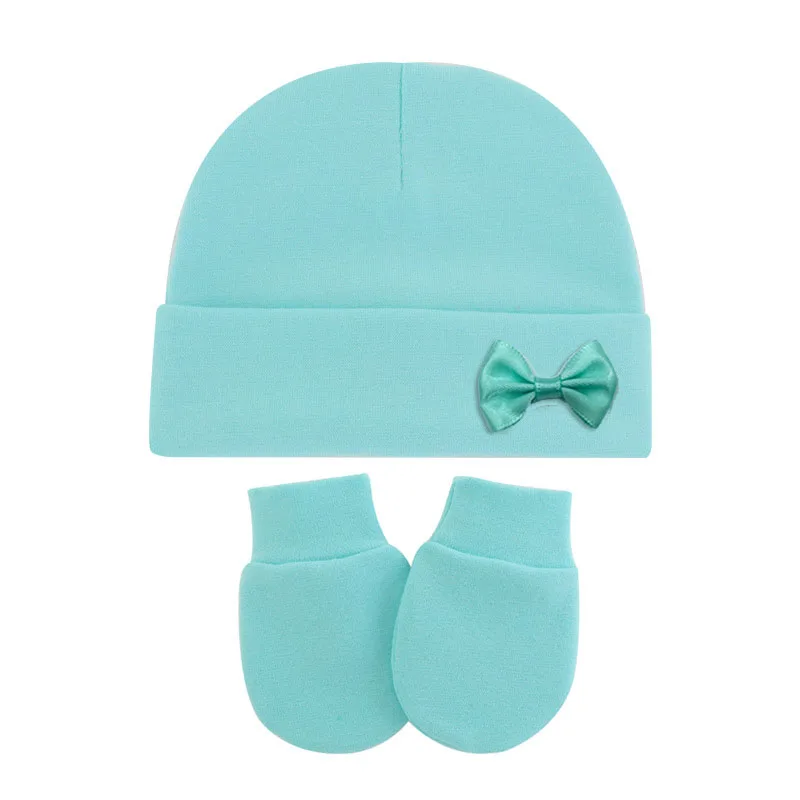 New Born Baby Hat Birth Hat Baby Beanie Toddler Hat Glove Set Newborn Accessories