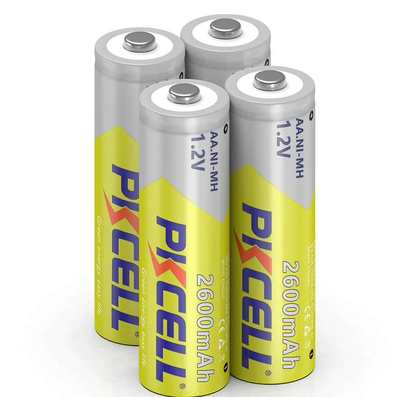 20PC PKCELL AA 2600mah 1.2V Ni-MH akumulator AA akumulatory aparat zabawka lampy samochodowe baterie AA 1000 razy