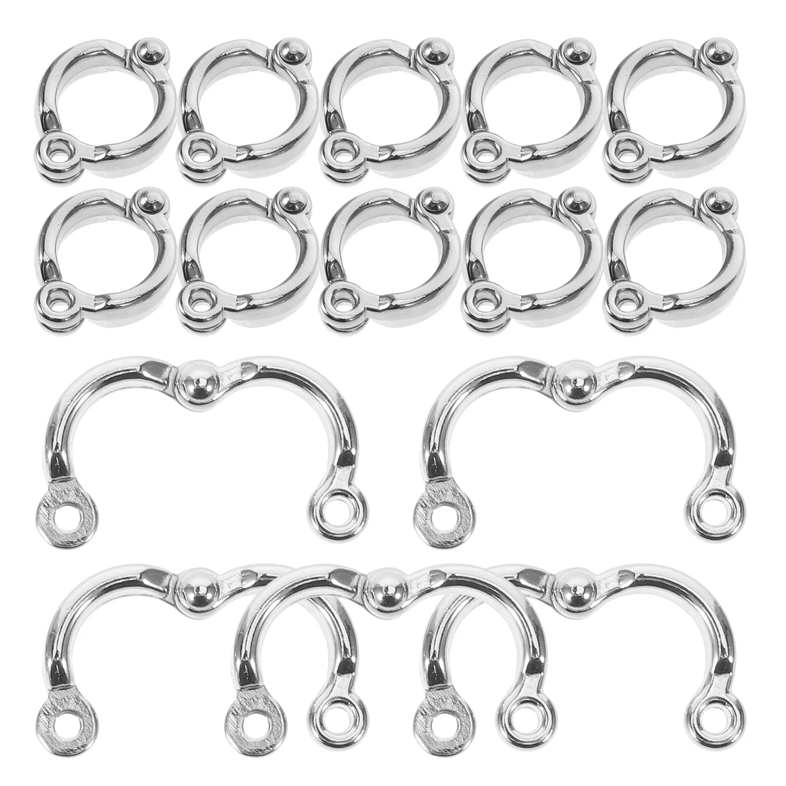 

15pcs Pet Bird Leg Rings: Metal Clip-On Identification Bands For Parrots Cockatiels Budgies Reusable Training Accessories
