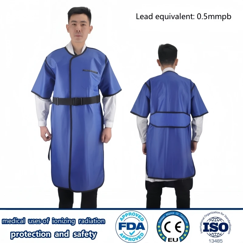 

Recommend x-ray gamma ray protective 0.5mmpb short sleeved double sides lead coat ionizing radiation protection lead clothes
