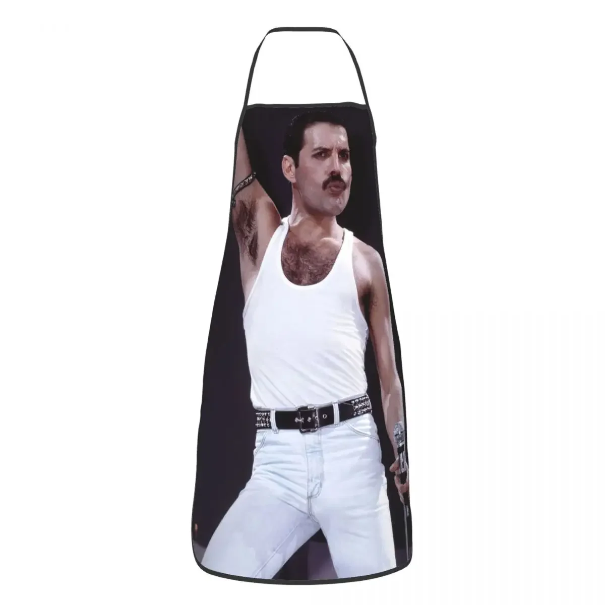 Unisex Cool Freddie Mercury Kitchen Chef Cooking Baking Apron Women Men British Rock Singer Tablier Cuisine for Painting