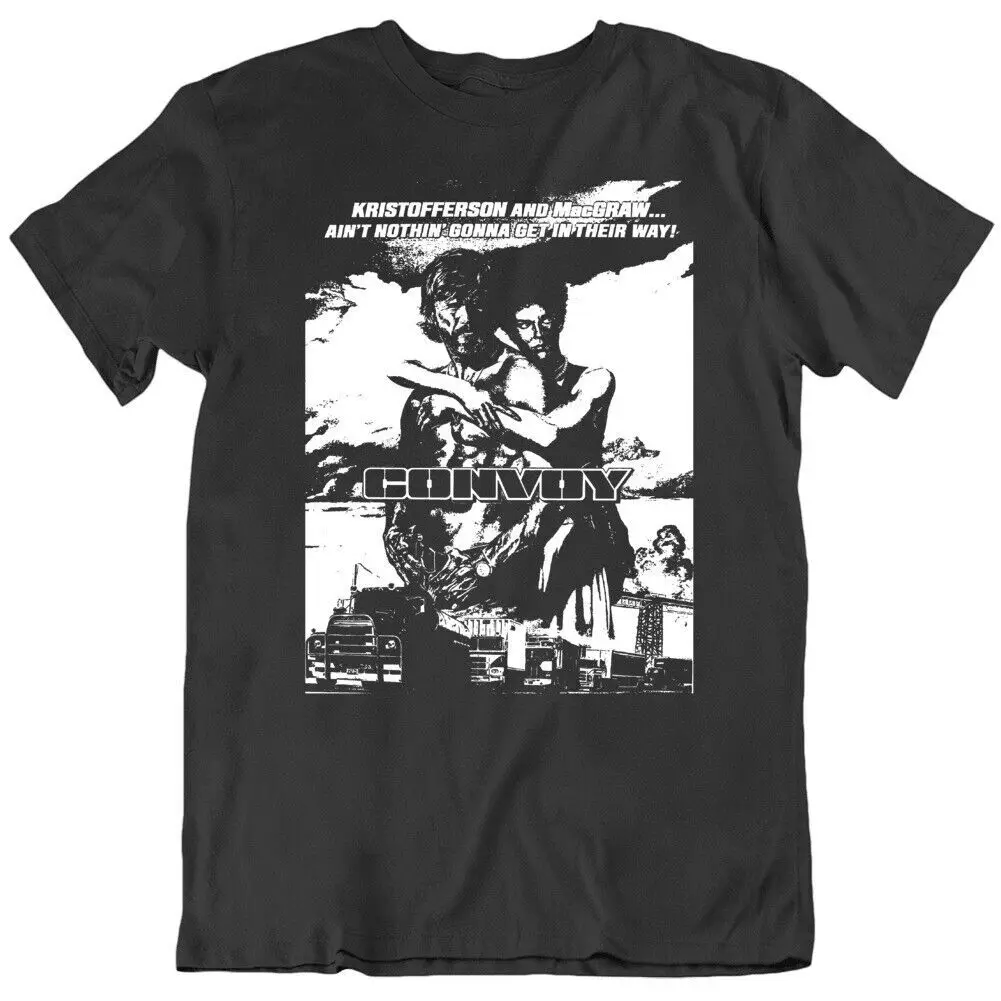 Vtg Convoy Kris Kristofferson Cotton Black T Shirt All Size For Men MM830