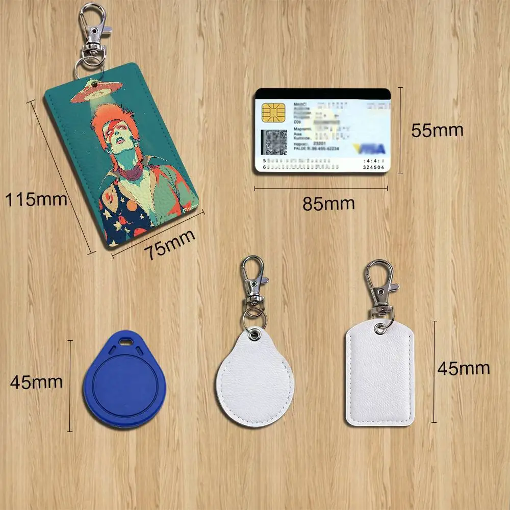 farewell Heroes David Bowie Cartoon Singer Anime Card Keychain Fashion Pendant Bag ID Door Card Case Bus Card Cute Adult - view 2