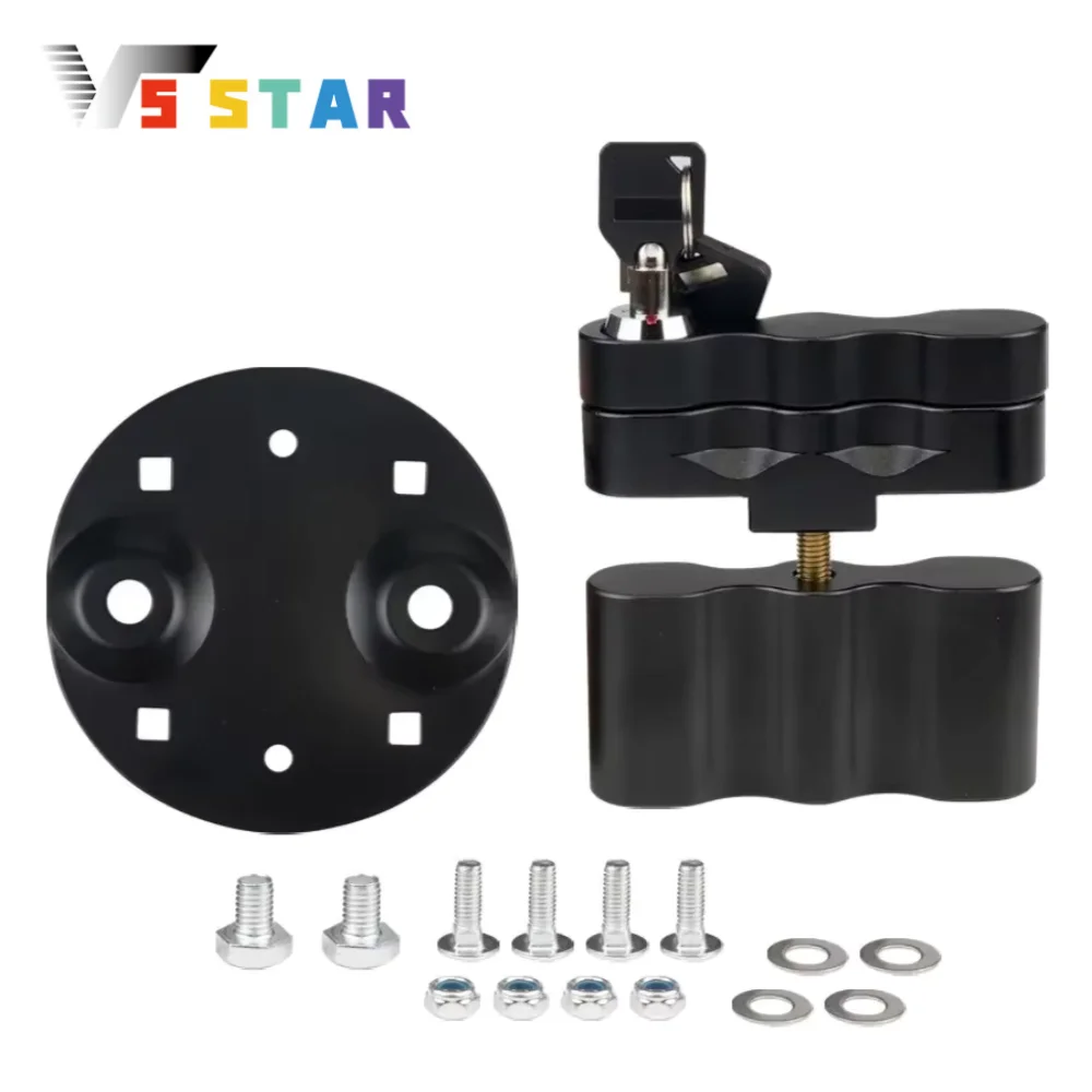 

Алюминиевый замок с ключами, грузовые стойки, крепление для бензинового топливного и газового пакета, двойное фиксирующее крепление, черный OC-1100A RX-DLX-PM