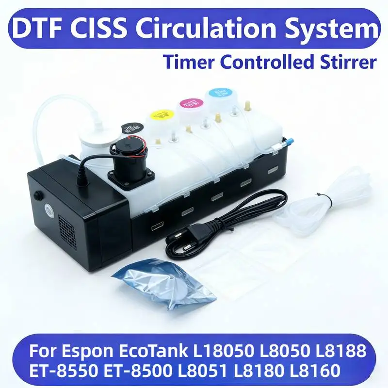 

L18050 L8050 DTF Printer White Ink Mixer Timer Kits Ink Circulation Device CISS Tank System For Epson L1800 L800 L805 XP 600 DTG