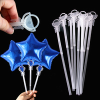 20/40pcs Mini Plastic Balloon Holder Stick Balloon Stick Cup Wedding Birthday Party Balloon Decor Baby Shower Ballon Accessories