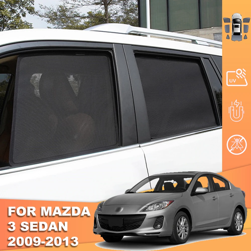 Для Mazda 3 Sedan Mk2 2010-2013 магнитный автомобильный солнцезащитный козырек переднее лобовое стекло занавеска задняя боковая детская сетка солнцезащитный козырек