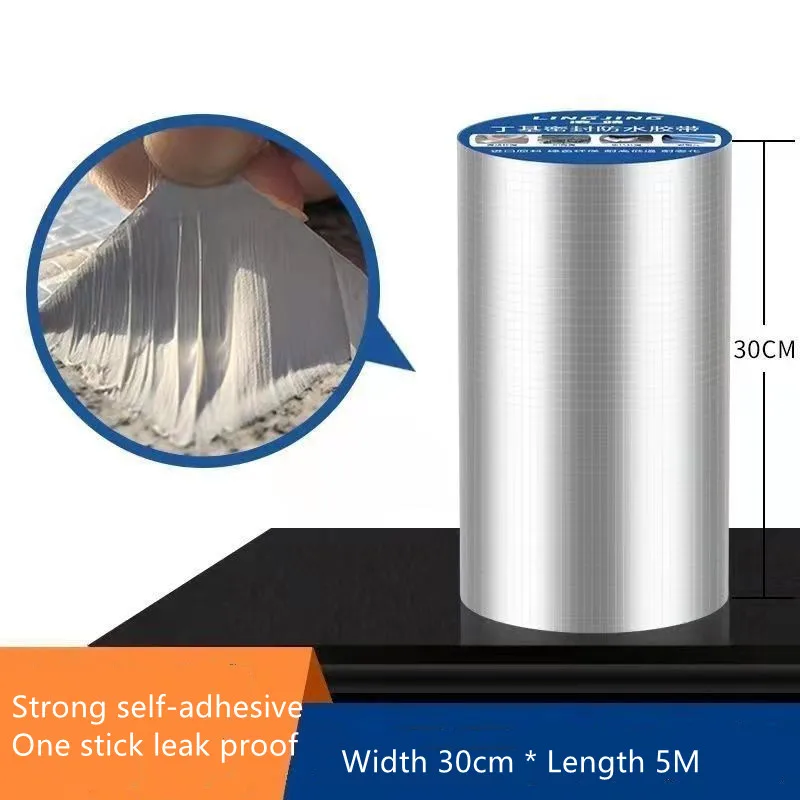 Cinta impermeable resistente al calor para reparación de tuberías, sellador de butilo autoadhesivo impermeable, sellador para reparación de techos