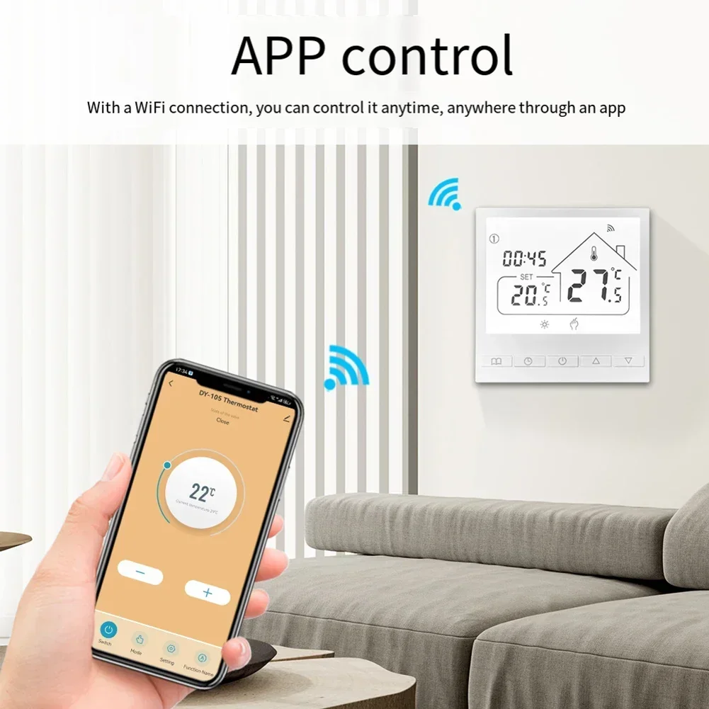 For Tuya Smart WiFi Floor Heating/Gas/Water Heating Temperature Controller Intelligent Floor Heating Thermostat Panel Switch