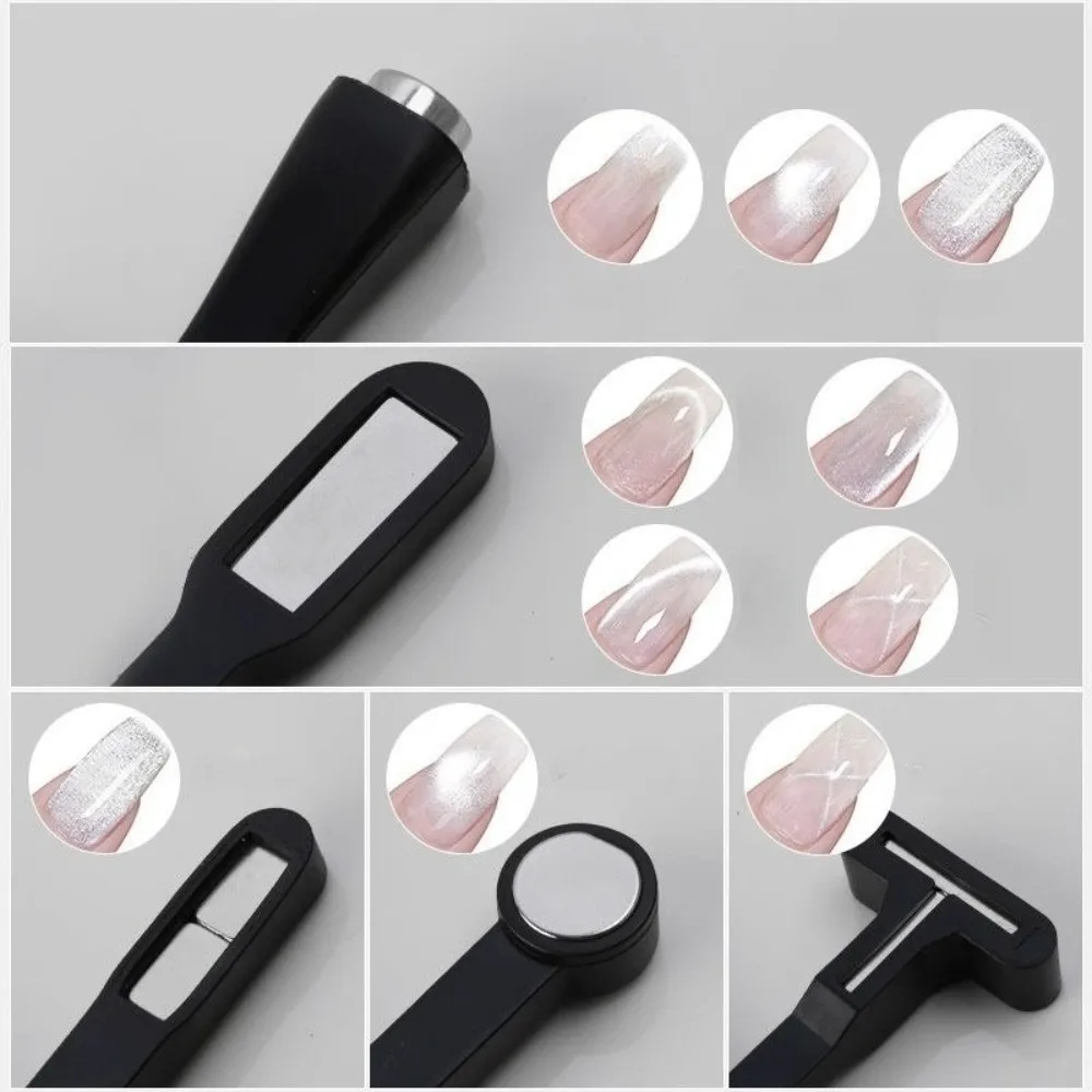 Side Light 6-in-1 Nail Magnet Half Moon Daisy Flower Cat Eye Magnet Multi-Pattern Strong Magnetic Force Manicure Magnetic Bar