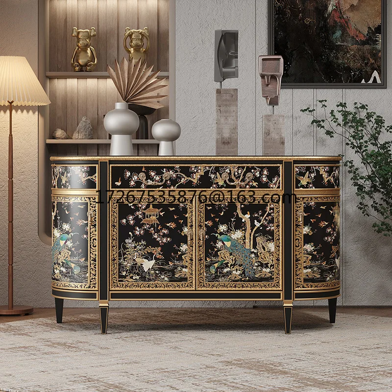 

Декоративный тумбон-буфет для прихожей с ручной росписью, из массива дерева, для столовой