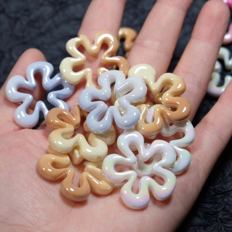 Q0KE Hollow Flower Pendant Unique Flower Pendants Handmade Jewelry Accessories DIY Jewelry Pendant Resin Material for Jewelry