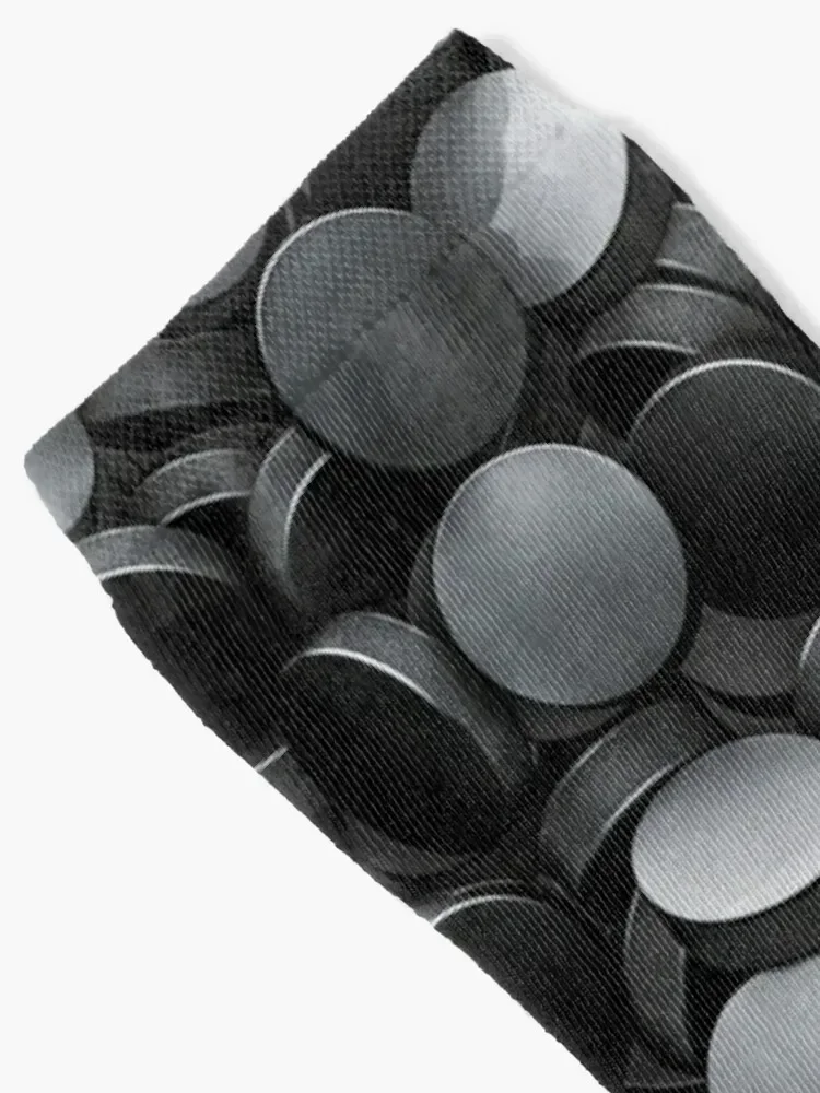 Hockey pucks Socks anti slip football halloween colored compression Socks Male Women's