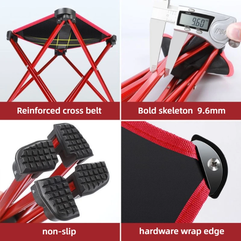 Outdoor Folding Chair Foldable Stool Hiking Camping Fishing Picnic Portable Stable Light Lightweight Camping Chair