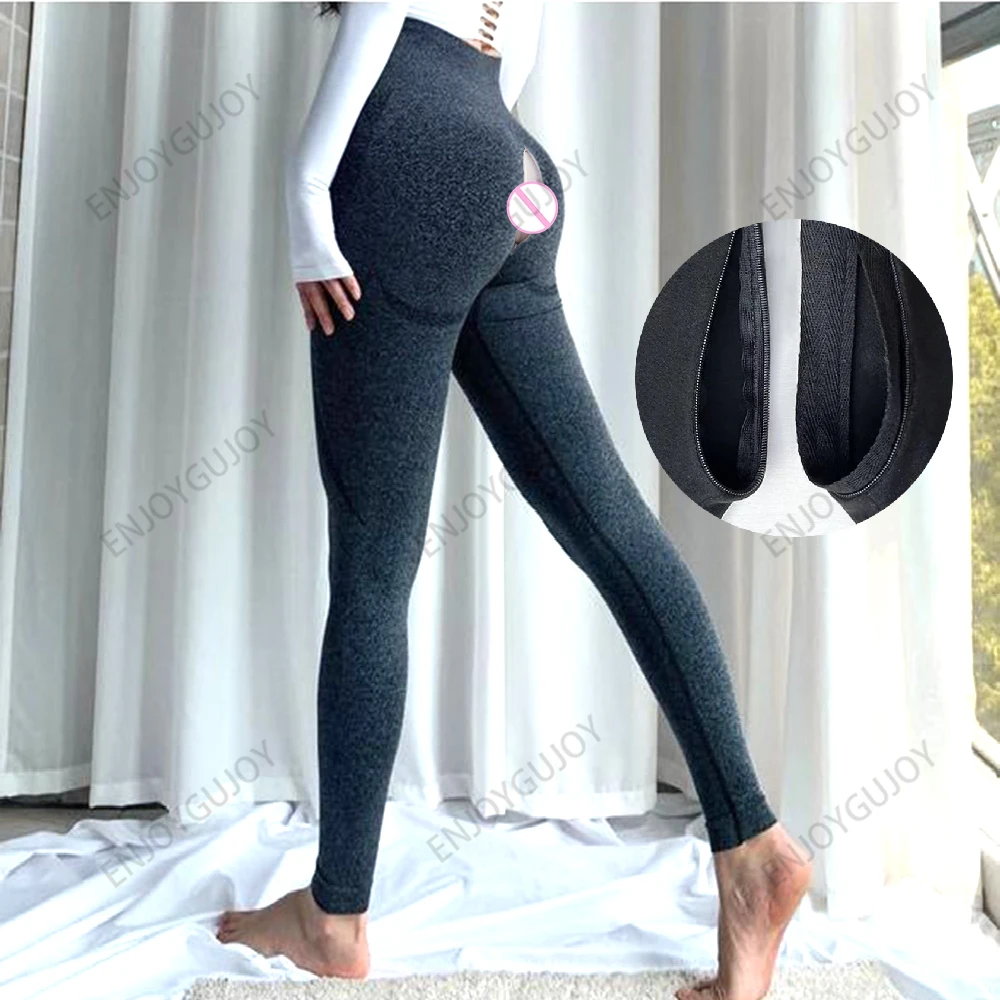 Peach Hip Girl Yoga Pants Sports Fitness Pants High Waist Hip Lift Invisible Open Crotch Outdoor Sex Quick-drying Leggings