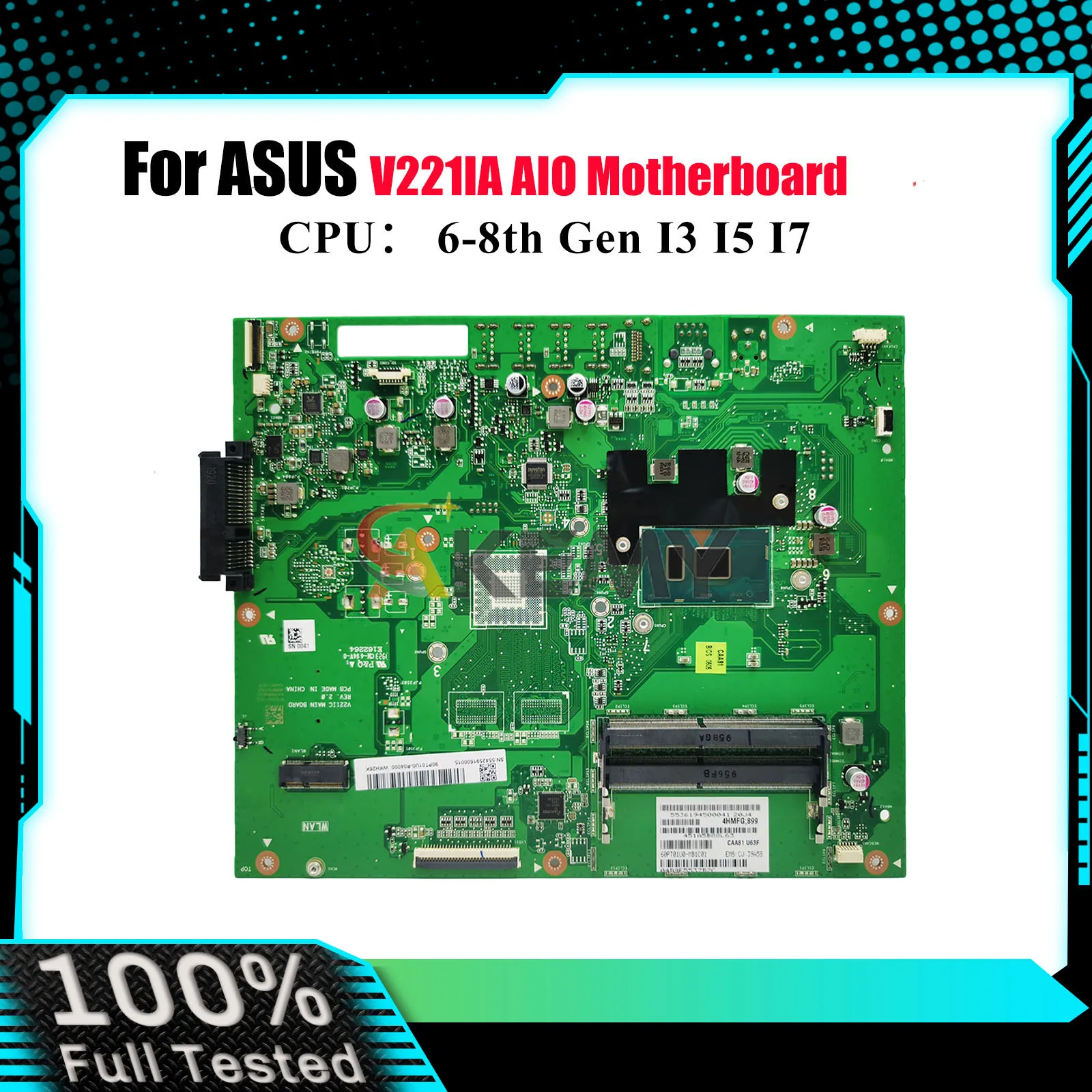 

Материнская плата V221IA для ASUS Vivo AiO V221ID V221I V221IA V221IC, материнская плата с процессором I3 I5 I7, 100% тестирование, ОК, быстрая доставка stk