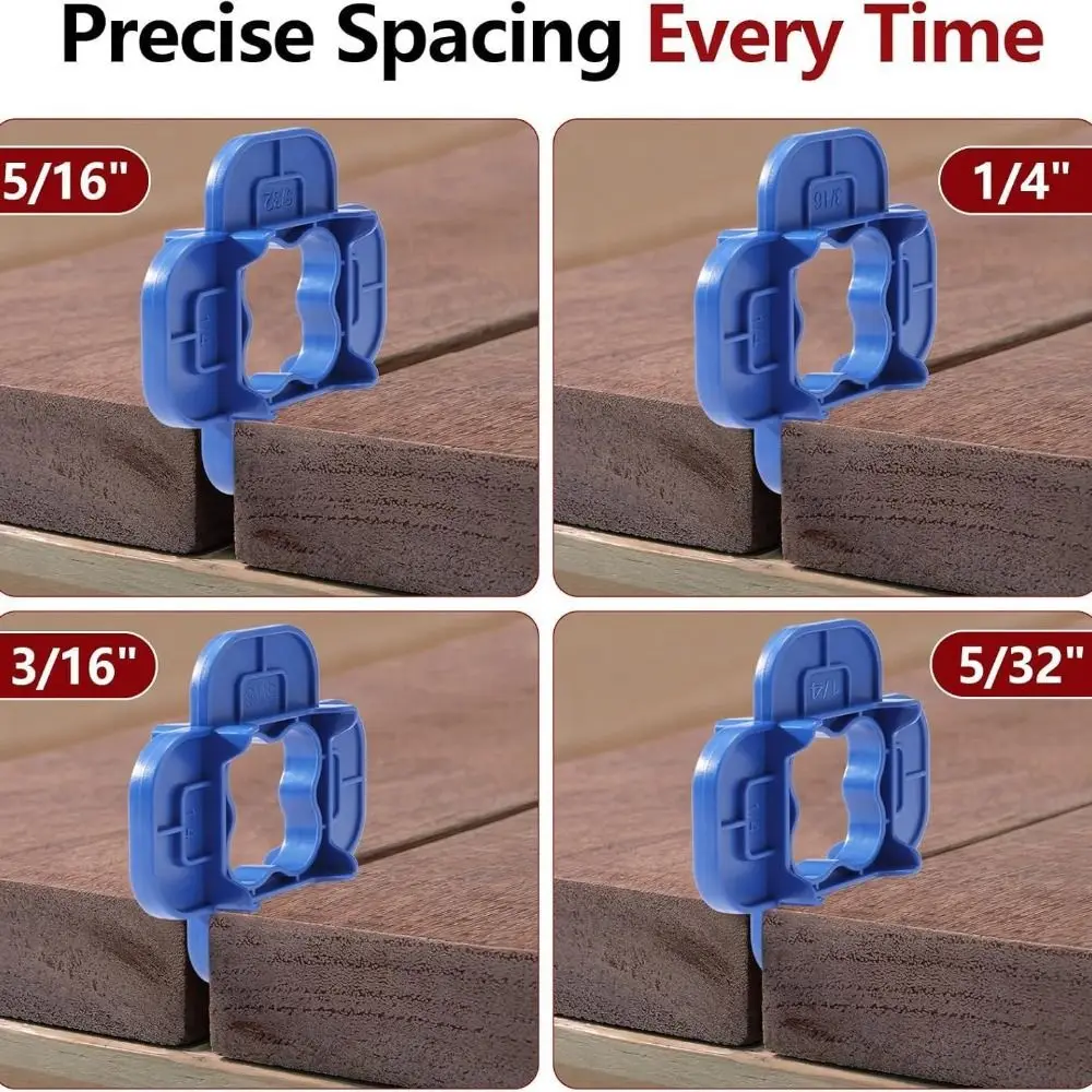 

12pcs 4 Thickness Precision Deck Gaskets Positioning Clip Auxiliary Hardwood Deck Spacers Plastic Wood Floor Spacers