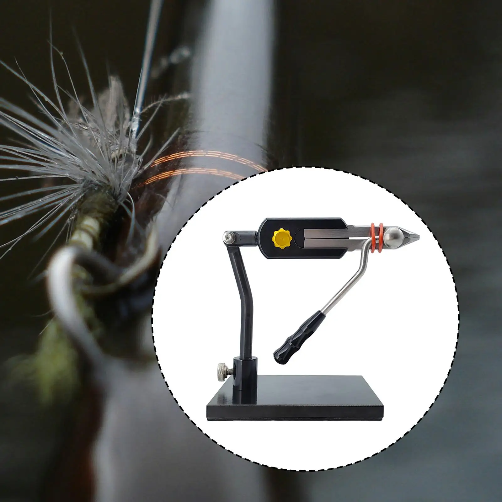 يطير ربط ملزمة قاعدة سبيكة 360 °   أدوات ربط الذبابة للمبتدئين، طُعم الصيد