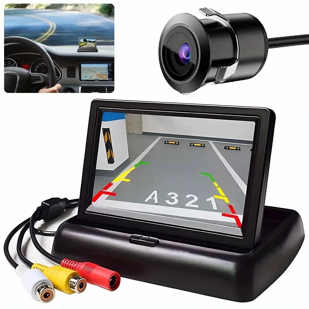4,3 Zoll faltbarer 1,85 mm LCD-Rückfahrkamera-Monitor Rückansicht Parksystem Nachtsicht
