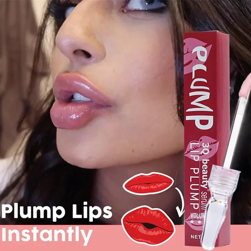 Lip Plump Serum Increase Lip Elasticity Reduce Fine Lines Instant Volumising Repair Nourish Essential Oil Sexy Beauty Lip Care