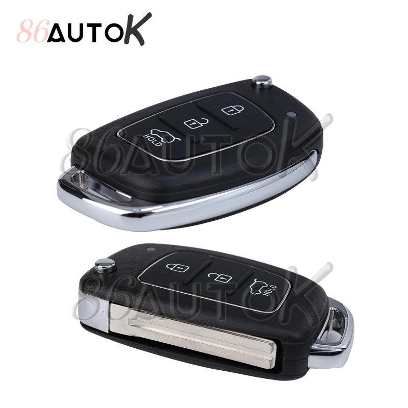 Flip Folding Car Key Shell Car Key Remote Case Fob Cover for Hyundai IX35 IX45 Accent I40 HB20 SANTA FE For Solaris 3/4 Buttons