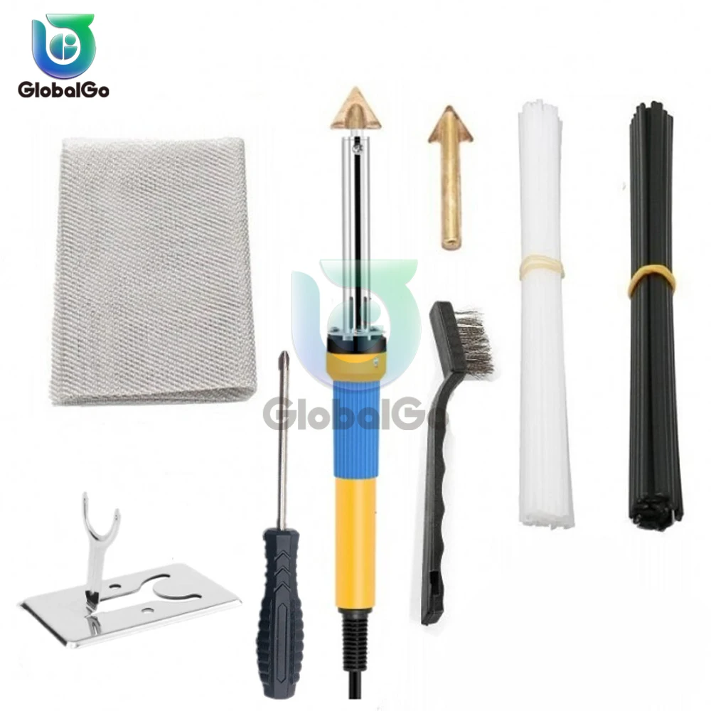 Car Bumper Repair Electric Soldering Iron Thermal Stapler Leather Ironing Tool Smoothing Tool With PP Glue Stick Plastic Repair