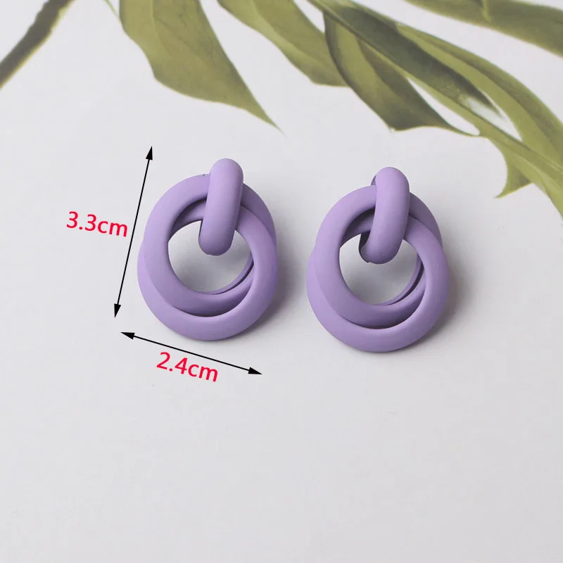 Brincos Dangle de cor roxa para mulheres, pingentes de garrafa, brincos em forma de C, brincos de borboleta