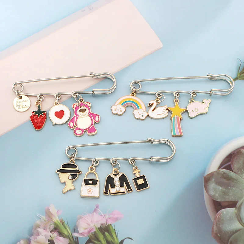 Cartoon Brooch Cap Clip Chest Button Corsage Backpack Pin Bag Decoration Waist Fastener Buckle Clothe Accessory Badge Child Gift