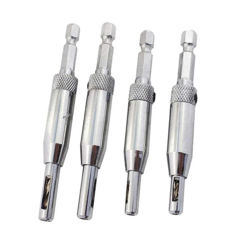 

Y1AD 4Pcs 5/64'' 7/64'' 9/64'' 11/64'' Hinge Drill Bits for Woodworking Window Door