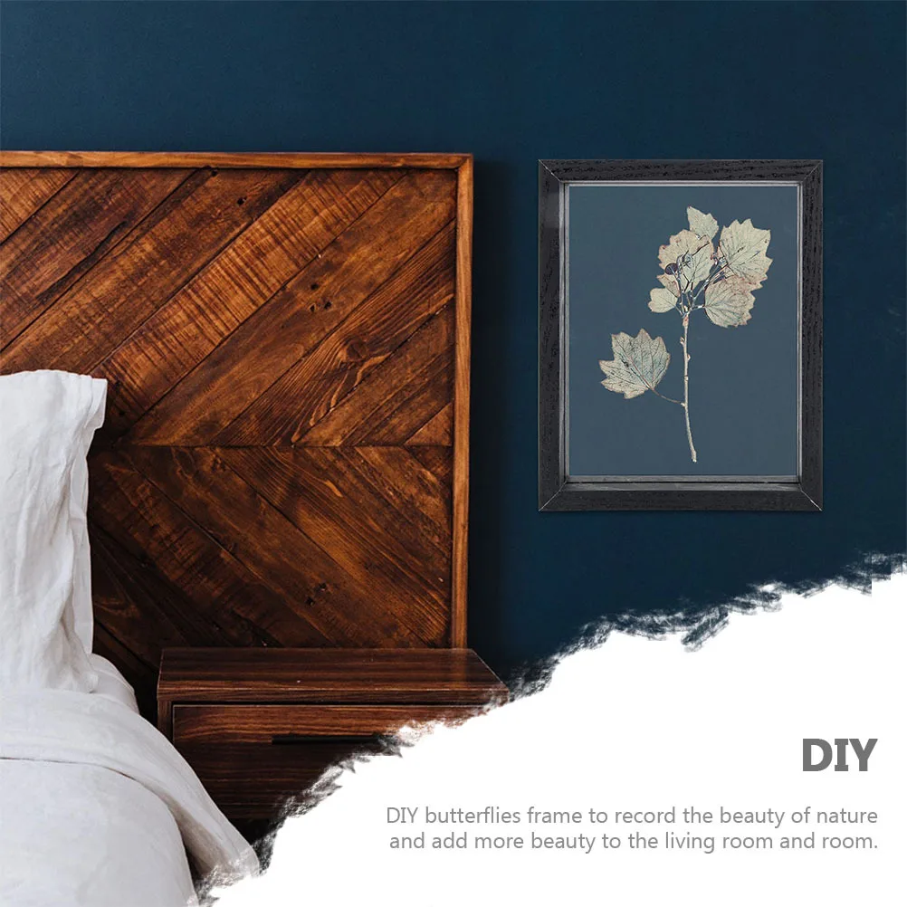 

Wooden Specimen Display Frame DIY Butterflies Plants Photo Box Simple Generous Design Perfect for Nature Lovers Home Decor