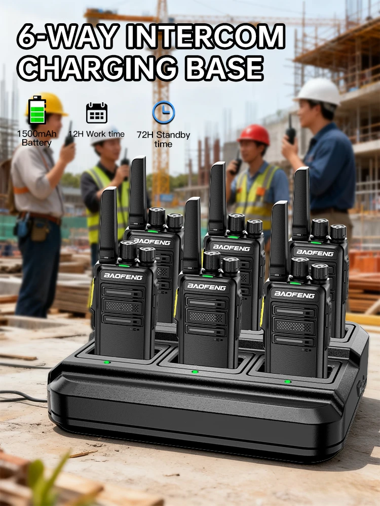 6 stks Baofeng GMSK Digitale Walkie Talkie BD-V12B UHF Gecodeerde Oproep Ruisonderdrukking HD Draadloze Kopieerfrequentie Radio BF-888S Upgr - afbeelding 2
