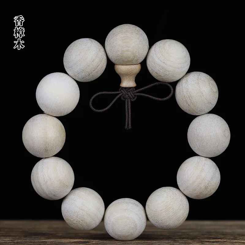 UMQ Camphor Wood 108 Beads Bracelet Natural Fragrance Men and Women Couple Rosary Bracelet Ornament Collectables-Autograph Brace